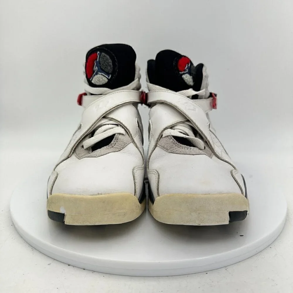 Nike Air Jordan 8 Retro Youth Sz 7Y 305368-103 White Black Red Basketball Shoes